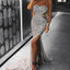 Sparkly Sequin Mermaid Slit Beaded Backless Prom Dresses, FC1968