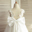 V-Neck Tulle Lace Bowknot Sash Backless Flower Girl Dresses, Lovely Tutu Dresses, FGS012