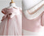 Lovely Cap Sleeve Pink Tulle Satin Flower Girl Dresses, Affordable Little Girl Dresses, FG031