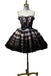 Black Lace Short Open Back Sexy Knee-Length Sleeveless Affordable Homecoming Dresses,220030