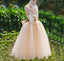 Lovely Lace  Sleeveless Lace Up Back Lace Flower Girl Dresses With Handmade Flower Sash, FGS032