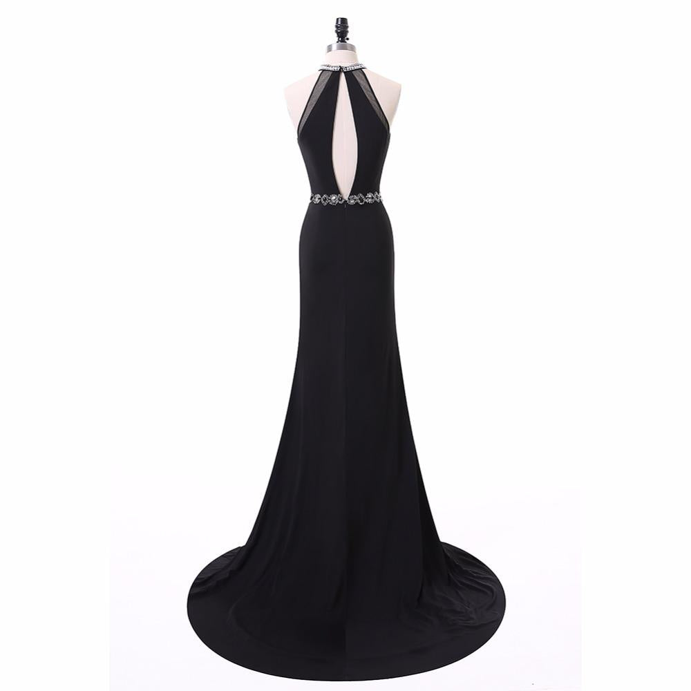 Long Prom Dresses, Chiffon Prom Dresses, Sexy Prom Dresses, Side Split Evening Dresses, Open-Back Prom Dresses , Beading Prom Dresses, Prom Dress with Rhinestone, LB0379