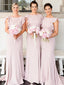 Charming Mermaid V-back Floor-length Bridesmaid Dress, FC3809