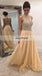 Chiffon Prom Dress, Beaded Sleeveless Prom Dress, Charming A-Line Prom Dress, D393