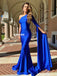 One-Shoulder Mermaid Sexy Long Sleeve Prom Dress, FC4386