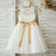 Illusion Lace Top Open Back Lovely Flower Girl Dresses,  Cheap Little Girl Dresses, FG078