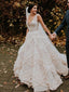 Gorgeous A-line Sweetheart Tulle Floor-length Wedding Dresses, FC4771