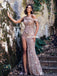 Stunning Mermaid Sequin Off Shoulder Beaded Long Prom Dress, FC5383