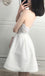 Short Homecoming Dress, Satin Homecoming Dress, Spaghetti Straps Homecoming Dress, Lace Junior School Dress, Sexy Graduation Dress, Knee-Length Homecoming Dress, LB0600