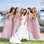 Simple Sweet Heart Bridesmaid Dress, Long Tulle Backless Floor-Length Cheap Bridesmaid Dress, D651