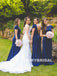 Charming Round Neckline Bridesmaid Dress, Backless Mermaid Bridesmaid Dress, D747