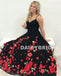 Spaghetti Straps Backless Prom Dress, Charming Applique Lace Prom Dress, D772