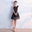 Short Homecoming Dress, Satin Homecoming Dress, Black Homecoming Dress, Simple Junior School Dress, Sleeveless Homecoming Dress, DA898