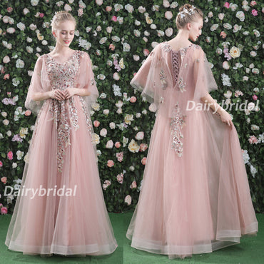 Tulle Prom Dress, Elegant Prom Dress, Beading Prom Dress, A-Line Prom Dress, Applique Prom Dress, DA899