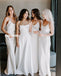 Elegant Sheath Mermaid Spaghetti Straps Floor-length Bridesmaid Dress, FC5313