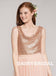 Sparkle Sequin Top Bridesmaid Dress, A-Line Tulle Tea-Length Cheap Bridesmaid Dress, D1236