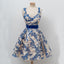 Royal Blue Lace A-Line Homecoming Dress, Sleeveless Tulle Sexy Backless Homecoming Dress, D1312