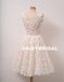 Charming Lace A-Line Elegant Sleeveless Homecoming Dress, D1313