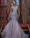 Luxury Beaded Mermaid Backless Tulle Prom Dress, FC2693