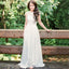 Inexpensive A-Line Satin Chiffon Wedding Dress, Applique Sleeveless Cheap Bridal Dress, D1327