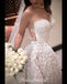 Gorgeous A-line Long Sleeves Lace Wedding Dress with detachable Skirt, FC4840